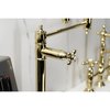 Kingston Brass Deck Mount Pot Filler, Polished Brass KS3702AX